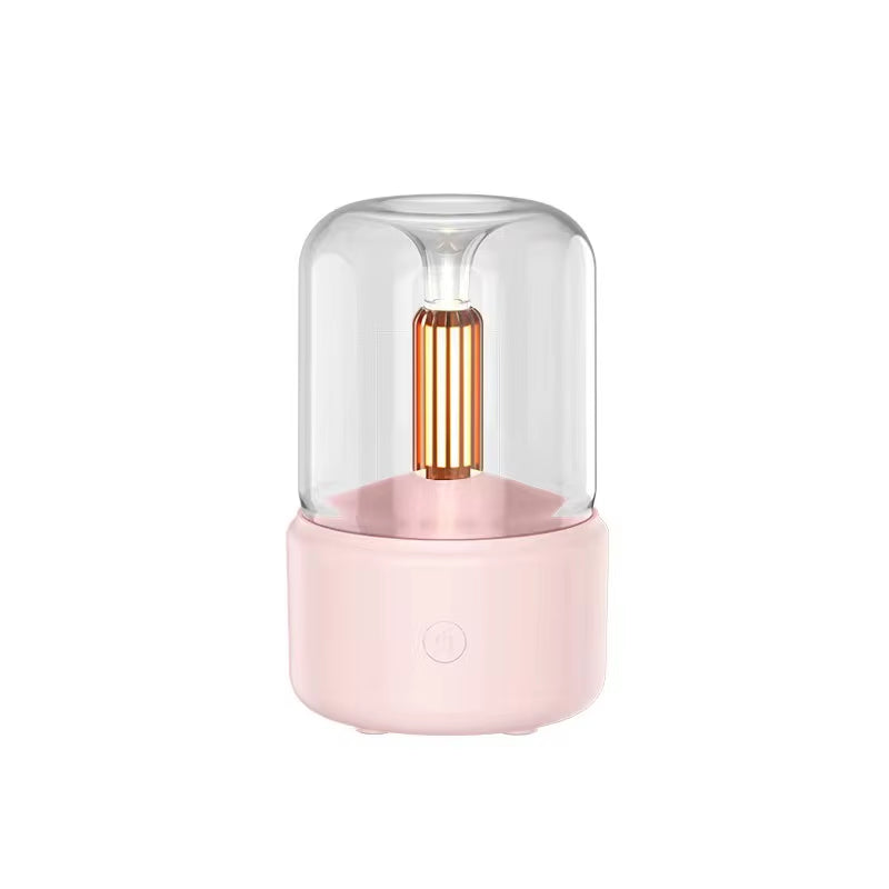 120Ml Aromatherapy Humidifier Ultrasonic Humidifier with Creative Candlelight Design USB Air Humidifier for Sleep Aid Home Decor