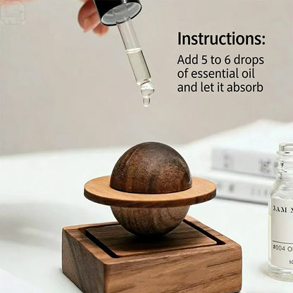 1Pcs Wood Scent No Essential Oil Diffuser Jupiter Shape Home Decoration Fresh Air Present to Friend Dorm Room Essentials