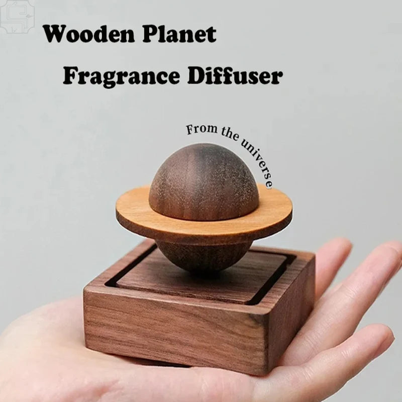 1Pcs Wood Scent No Essential Oil Diffuser Jupiter Shape Home Decoration Fresh Air Present to Friend Dorm Room Essentials