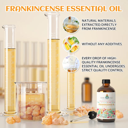 118ML/4 Fl.Oz. Essential Oils, Premium Frankincense Plant Oil for Diffuser, Massage, Skin, Hair, Candle Soap Making,