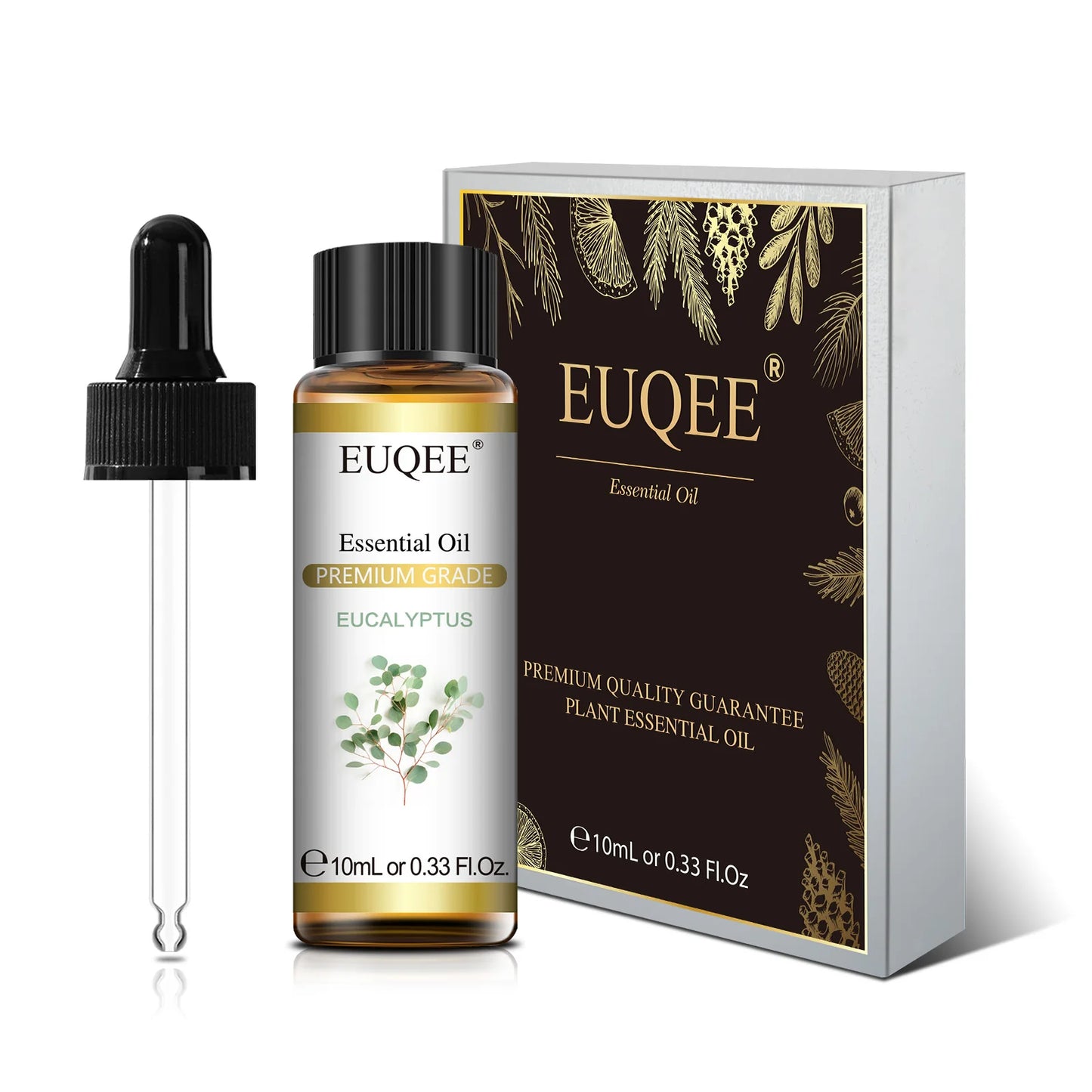 Aromatherapy Essential Oil Set for Diffusers - Bergamot, Eucalyptus, Sandalwood, Cinnamon, and Lavender (10ml/118ml)