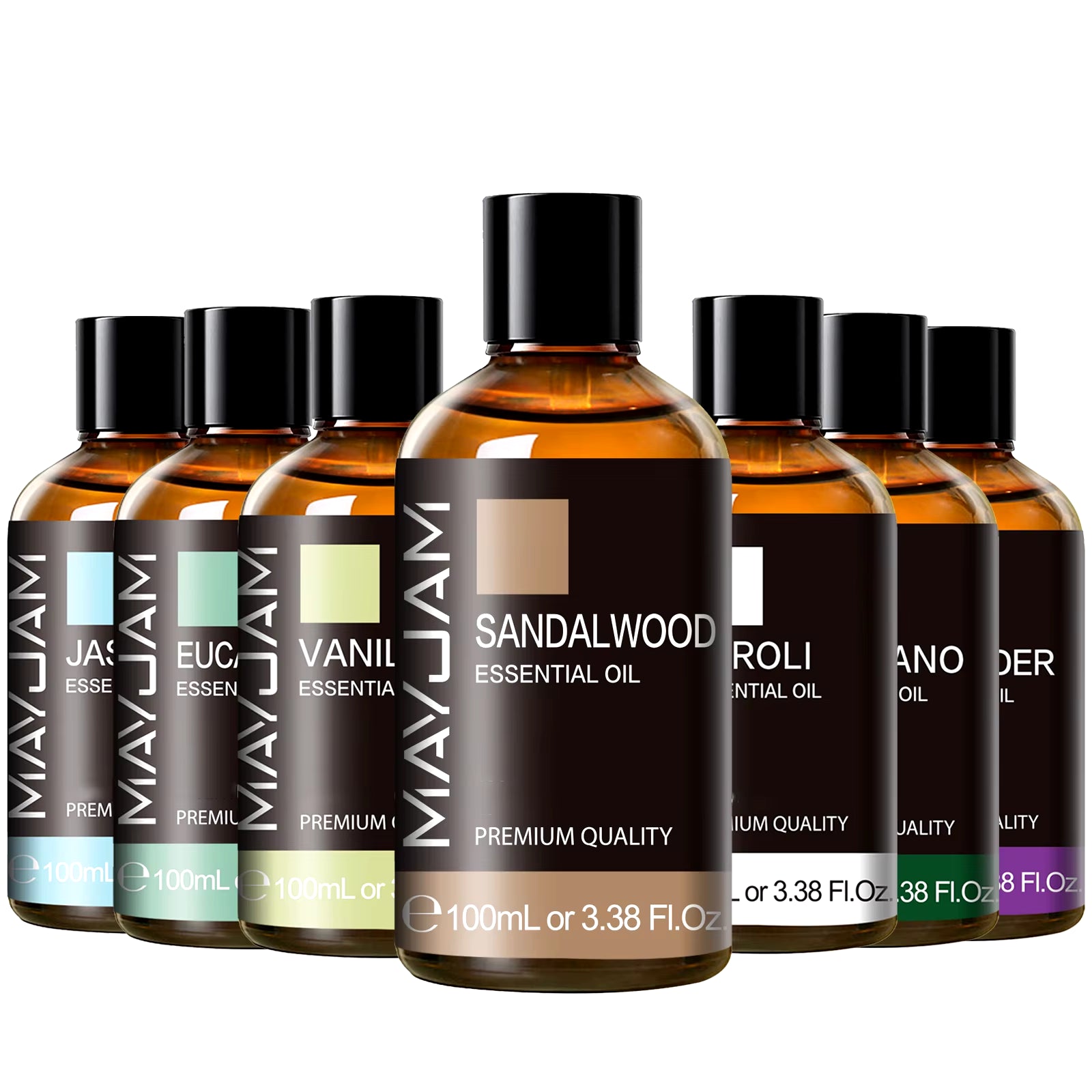 100ML Premium Essential Oil Blend - Sandalwood, Lavender, Eucalyptus & Vanilla for Humidifiers & Candle Burners