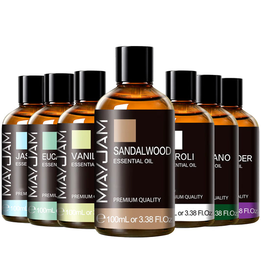 100ML Premium Essential Oil Blend - Sandalwood, Lavender, Eucalyptus & Vanilla for Humidifiers & Candle Burners