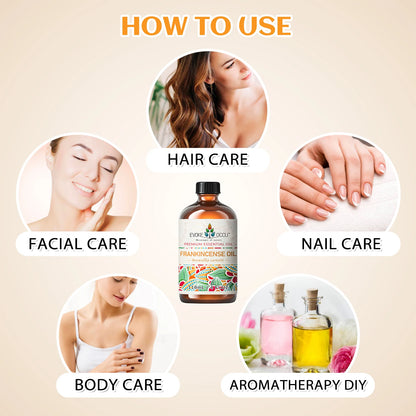 118ML/4 Fl.Oz. Essential Oils, Premium Frankincense Plant Oil for Diffuser, Massage, Skin, Hair, Candle Soap Making,