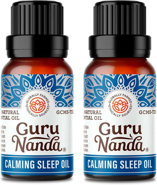 Calming Sleep Essential Oil, Blend of 100% Natural & Pure Essential Oils, Supports Feeling of Calmness & Relaxation (2X0.5 Fl Oz)