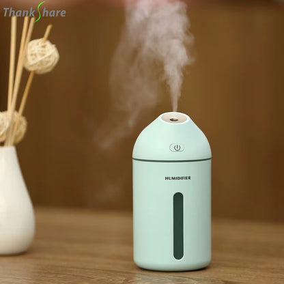 Ultrasonic Aromatherapy Essential Oil Aroma Diffuser Cool Mist USB Car Humidifier with LED Lights 300Ml Air Humidifier for Home