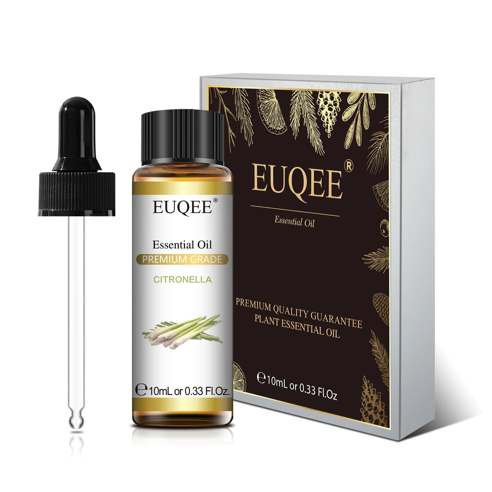 Aromatherapy Essential Oil Set for Diffusers - Bergamot, Eucalyptus, Sandalwood, Cinnamon, and Lavender (10ml/118ml)