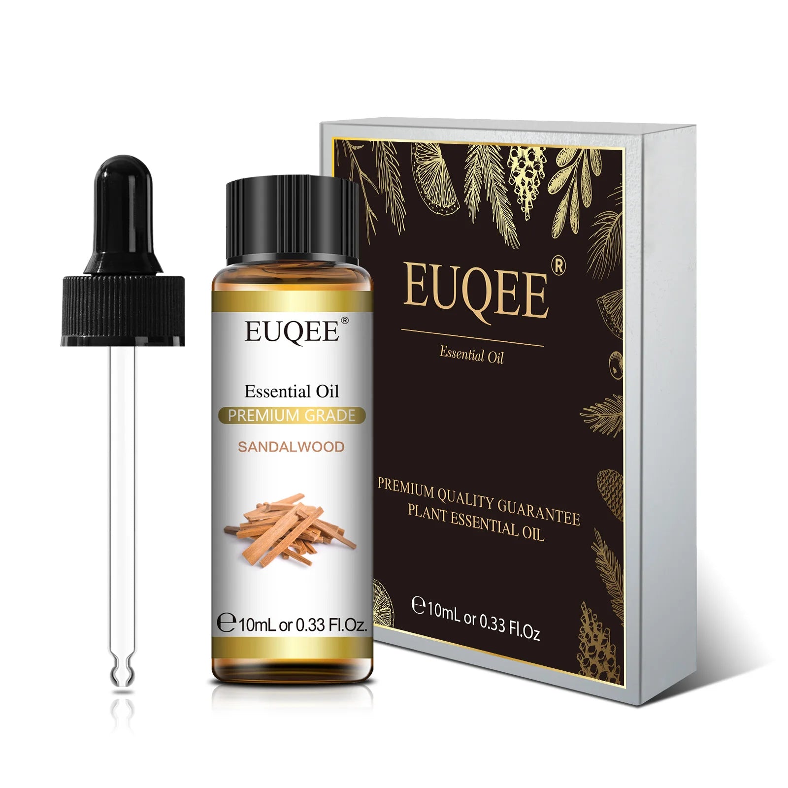 Aromatherapy Essential Oil Set for Diffusers - Bergamot, Eucalyptus, Sandalwood, Cinnamon, and Lavender (10ml/118ml)